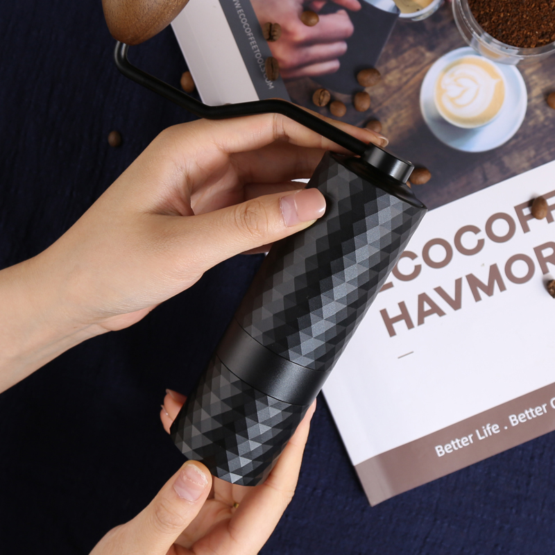 Burr Hand Grinder - Havmore CNC‑Carved Professional Adjustable Stainless Steel