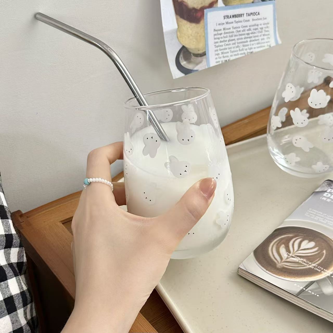 Cute Miffy Rabbit Printed Glas - Coffee Tea & Jane review and price