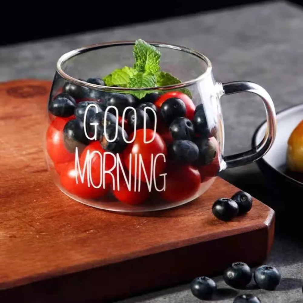 1pc Creative Glass Coffee Tea  - Coffee Tea Name review and price