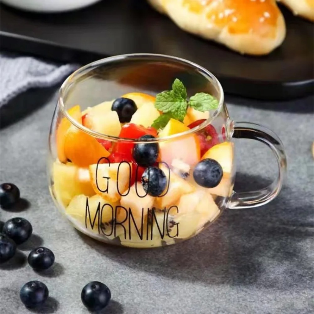 1pc Creative Glass Coffee Tea  - Coffee Tea Name review and price