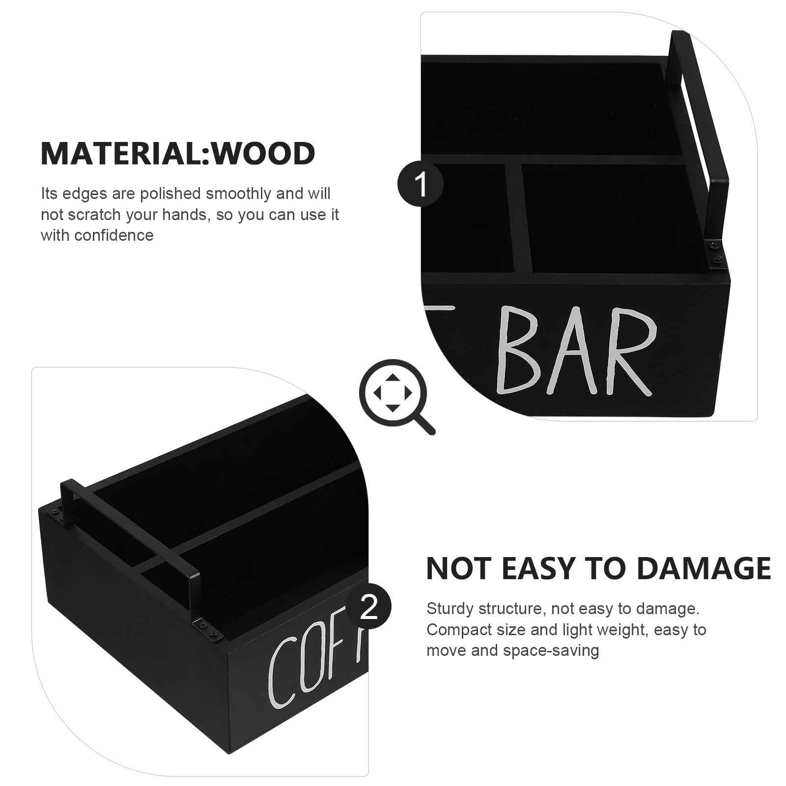 Wooden Tea Bag Organizer Multi - Coffee Tea Sugar review and price