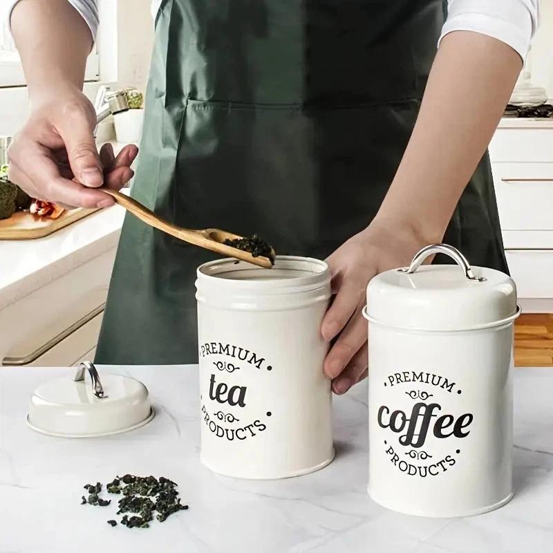 3Pcs Metal Round Kitchen Conta - Coffee Tea Sugar review and price