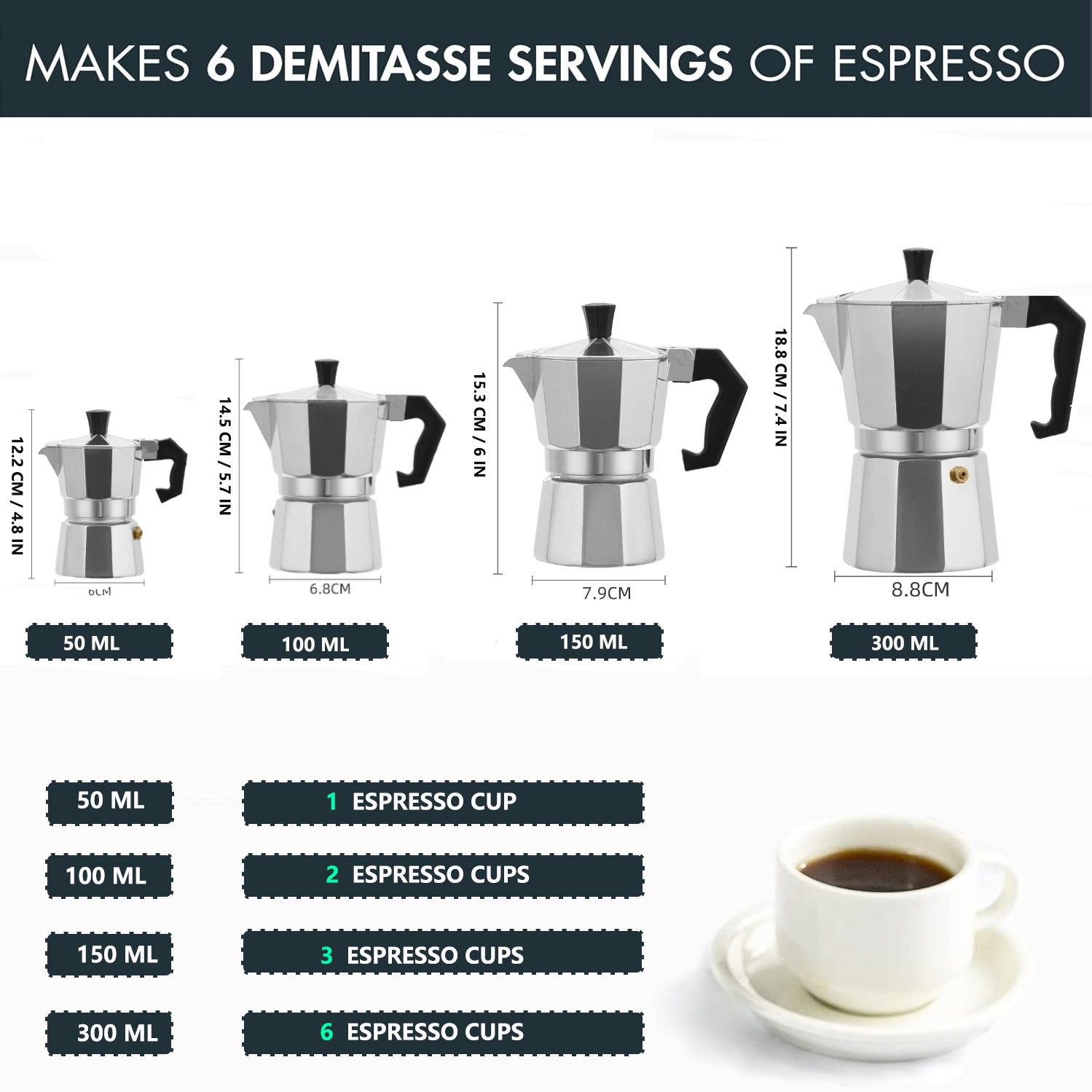 Classic Aluminum Moka Pot 50-3 - Moka Pot Stove review and price