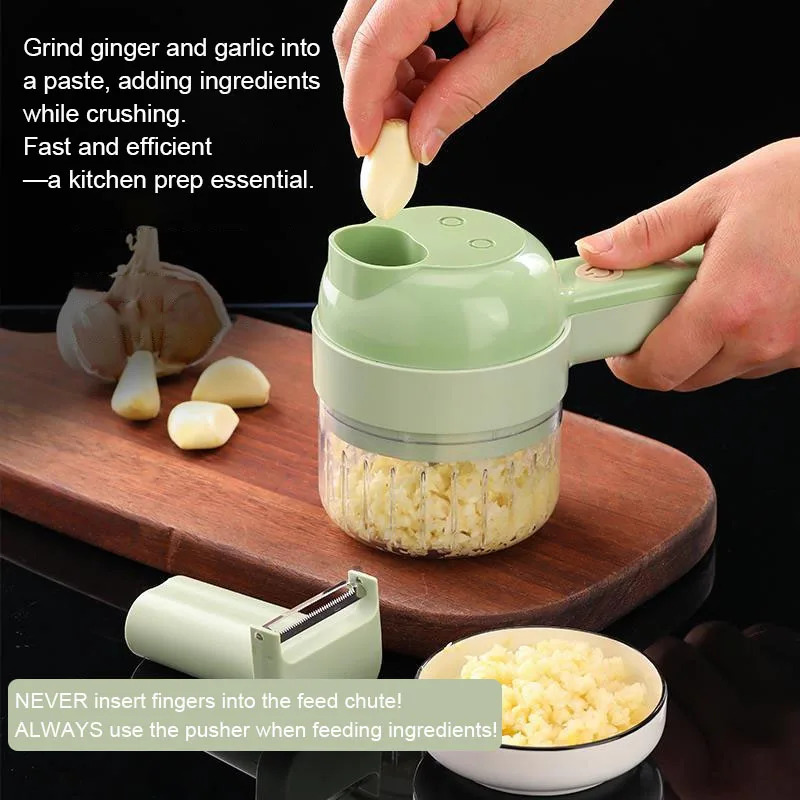 4 IN 1 Electric Vegetable Cutt - Burr Hand Grinder review and price