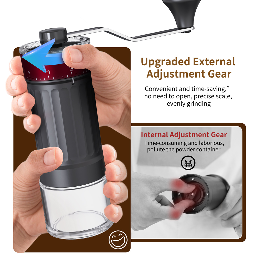 External Adjustable Conical Bu - Burr Hand Grinder review and price